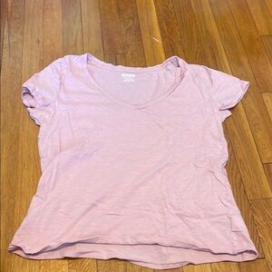 Pink V-Neck Women's Top